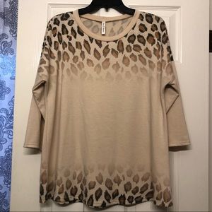 Cheetah Print Womens Boutique Top (S)
